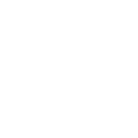 White icon of a dart hitting the center of a circular target on black background.